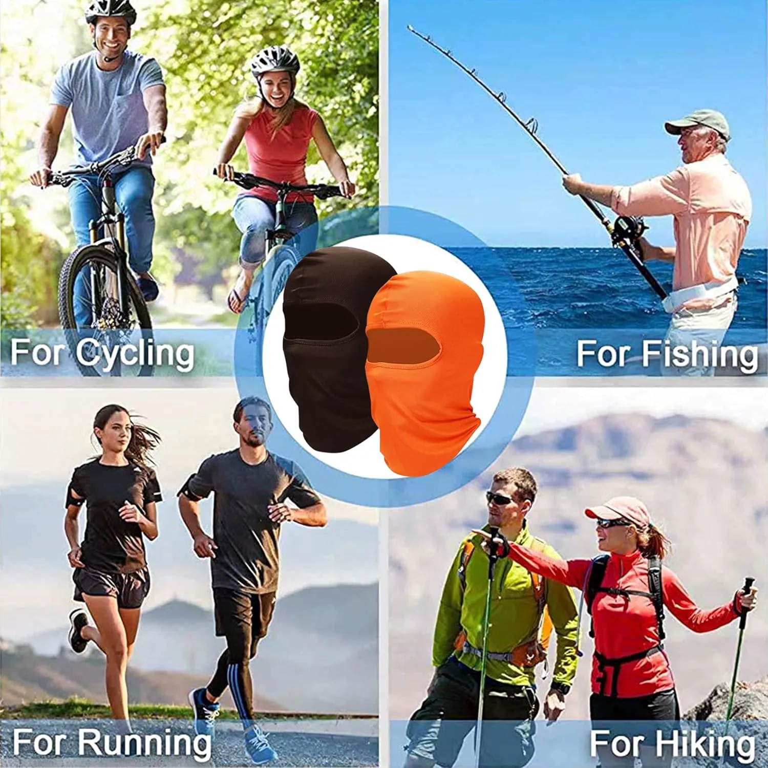 24 Pcs Balaclava UV Protection Face Cover Dustproof Full Face Mask for Summer Outdoor Work Sports