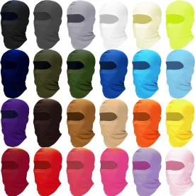 24 Pcs Balaclava UV Protection Face Cover Dustproof Full Face Mask for Summer Outdoor Work Sports