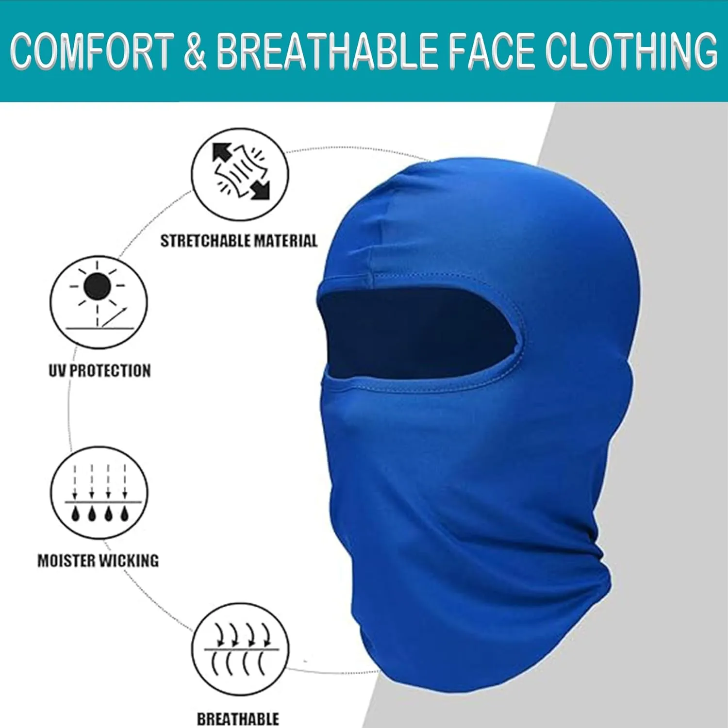 24 Pcs Balaclava UV Protection Face Cover Dustproof Full Face Mask for Summer Outdoor Work Sports