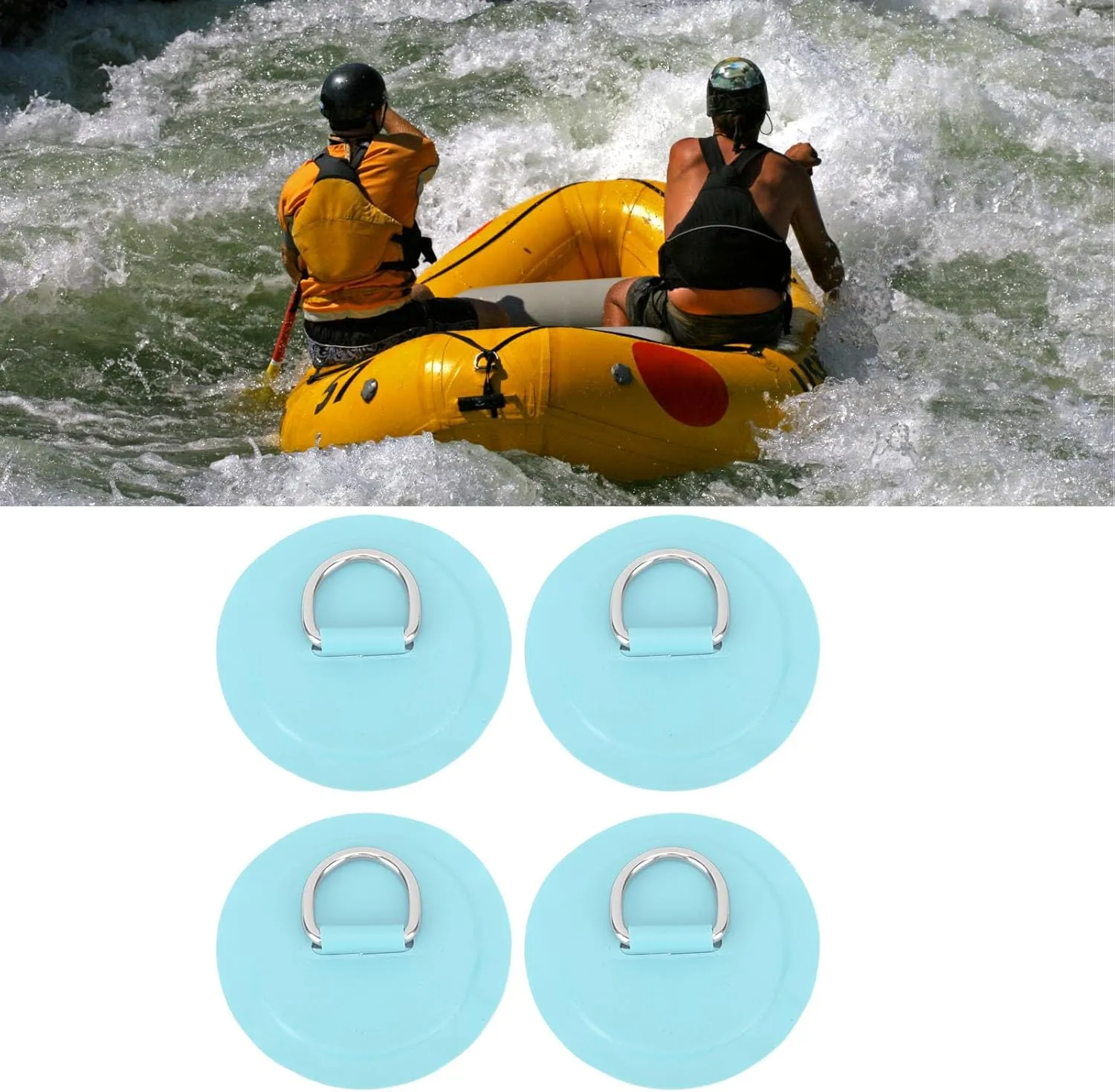 4pcs D Patch D Attachment Patch Round Lightweight Patch Repair Kit D PVC Patch Kayak Repair Kit for Inflatable Boat Surfboard Stand Up Paddleboard