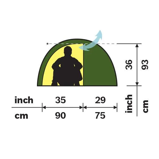 Akto 1 Person Tent - Red Label - Green
