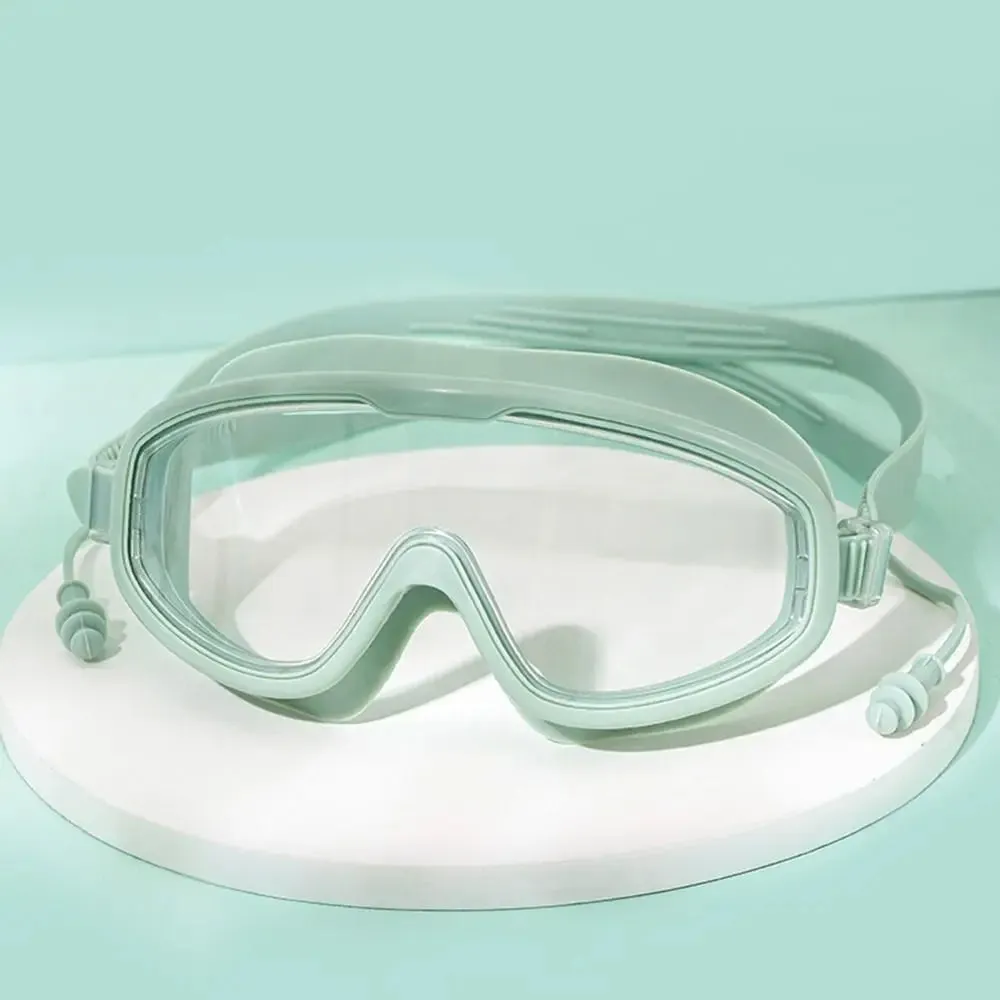 Anti-Fog Wide View Swim Goggles with Earplugs
