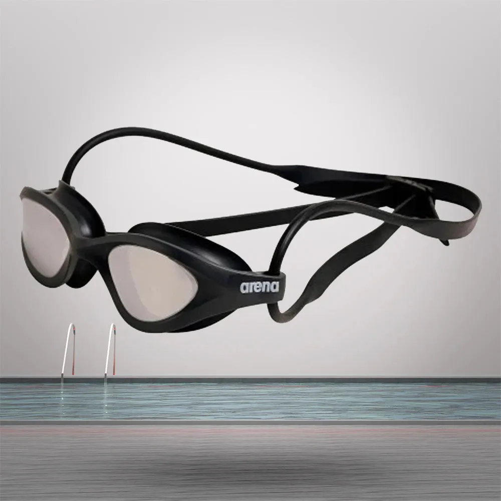 Arena 365 Mirror Training Swimming Goggles - Black