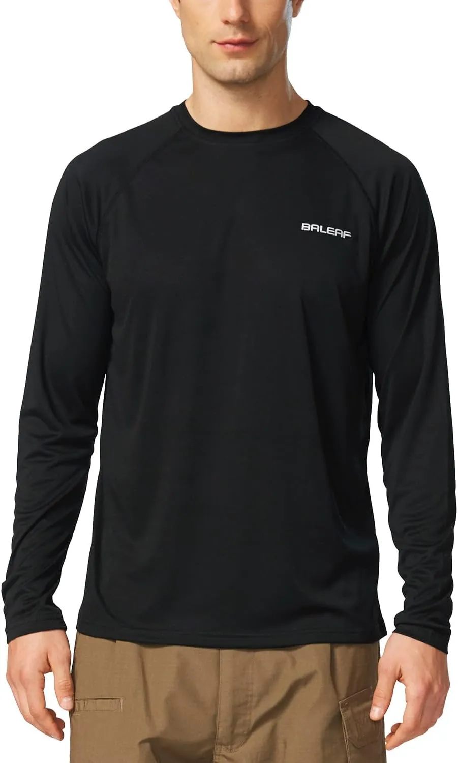 baleaf Men's Sun Protection Shirts UV SPF UPF 50  Long Sleeve Rash Guard Fishing Running Quick Dry Lightweight