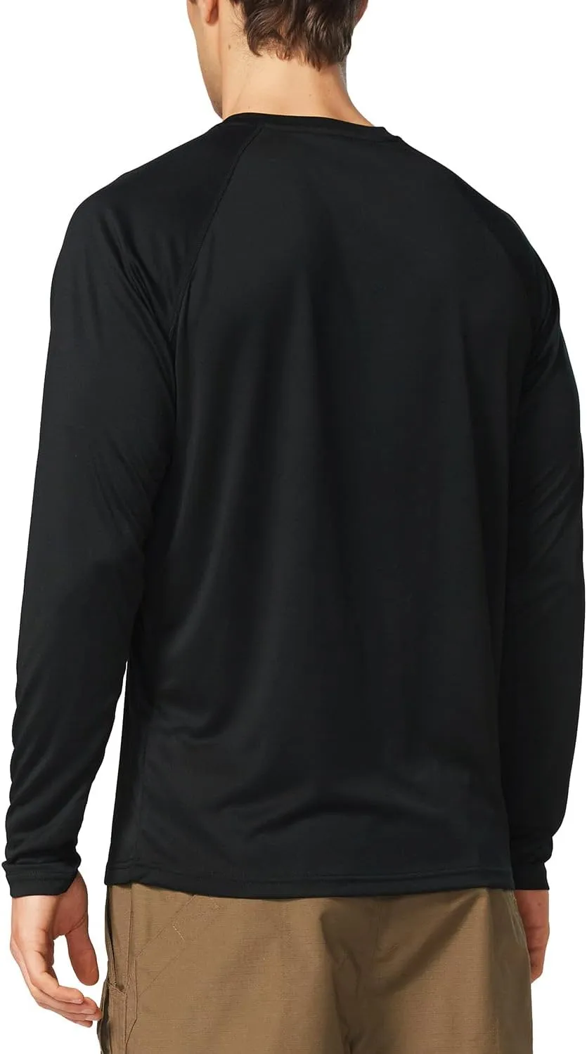 baleaf Men's Sun Protection Shirts UV SPF UPF 50  Long Sleeve Rash Guard Fishing Running Quick Dry Lightweight