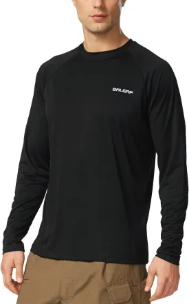 baleaf Men's Sun Protection Shirts UV SPF UPF 50  Long Sleeve Rash Guard Fishing Running Quick Dry Lightweight