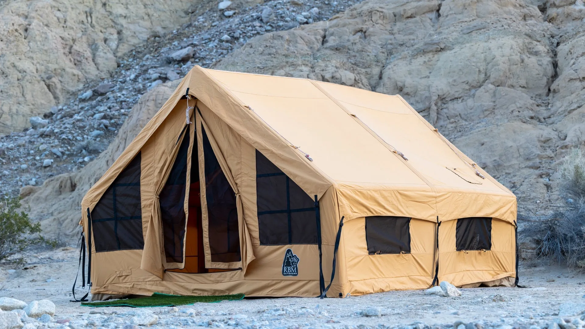 Best Hot Tents - Premium Inflatable Tent with Stove Jack "Panda air" Large. Best for 1-6 person