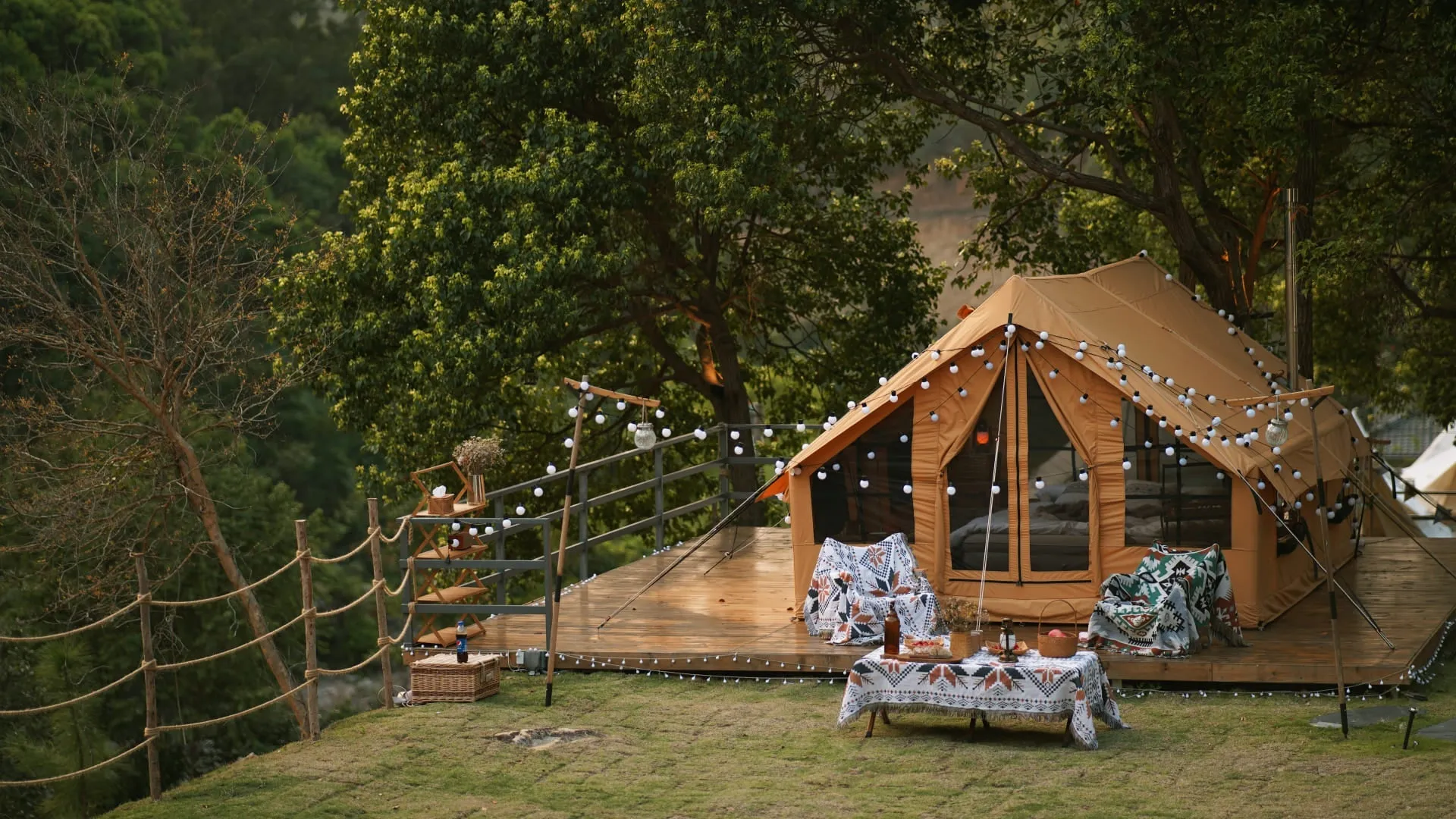 Best Hot Tents - Premium Inflatable Tent with Stove Jack "Panda air" Large. Best for 1-6 person