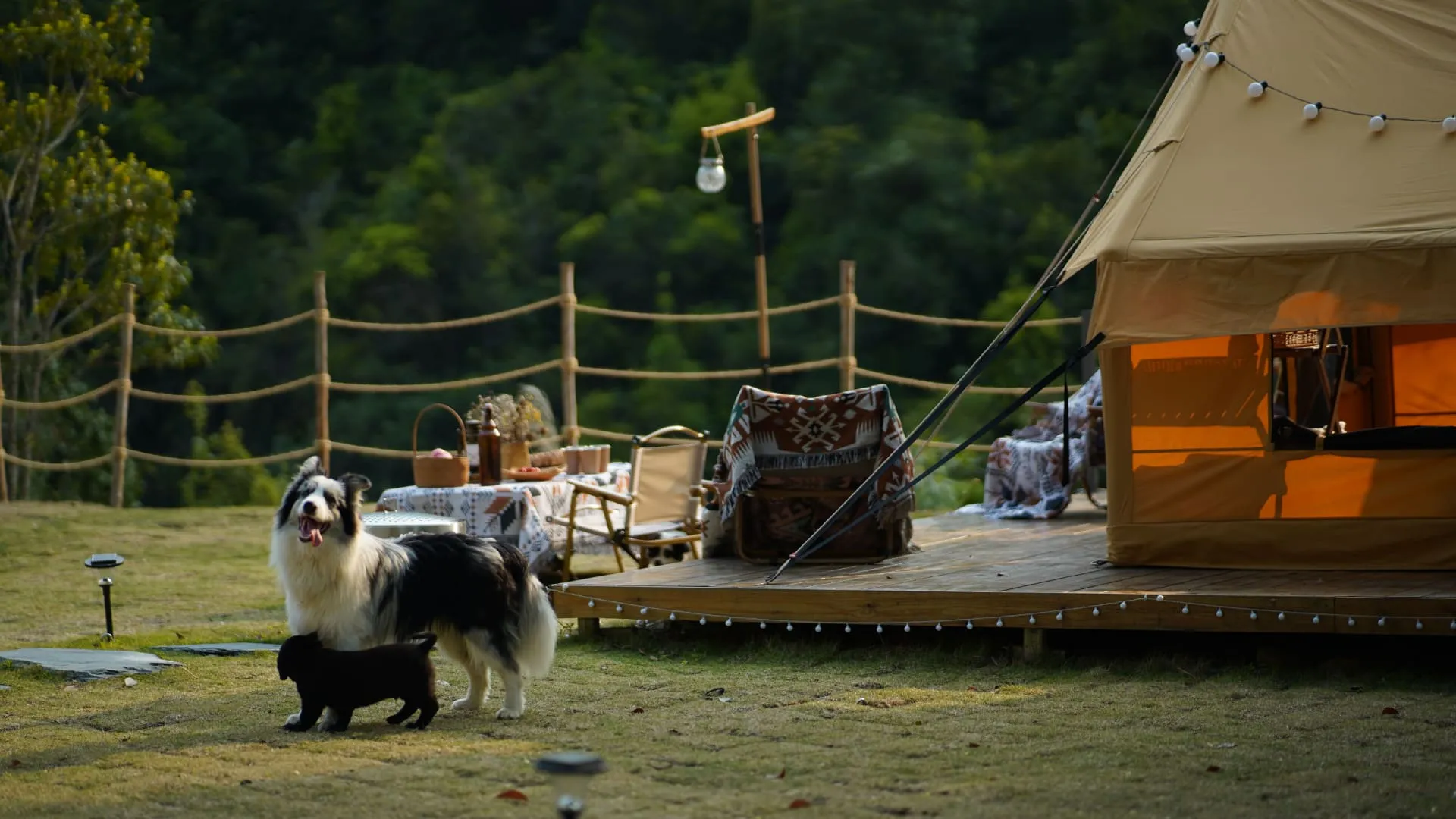 Best Hot Tents - Premium Inflatable Tent with Stove Jack "Panda air" Large. Best for 1-6 person