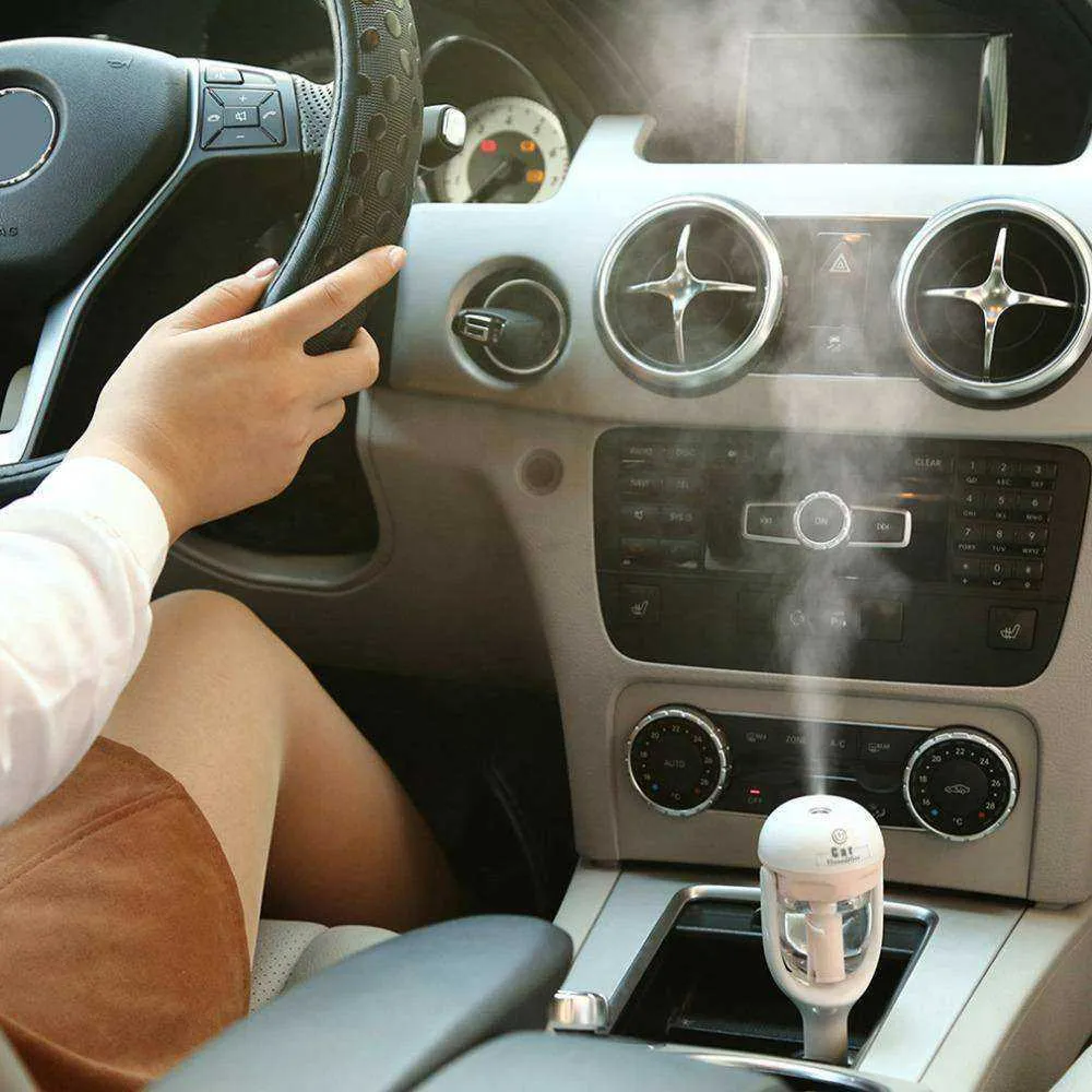 Car Humidifier Air Purifier Essential Oil Diffuser and Portable Auto Mist Maker