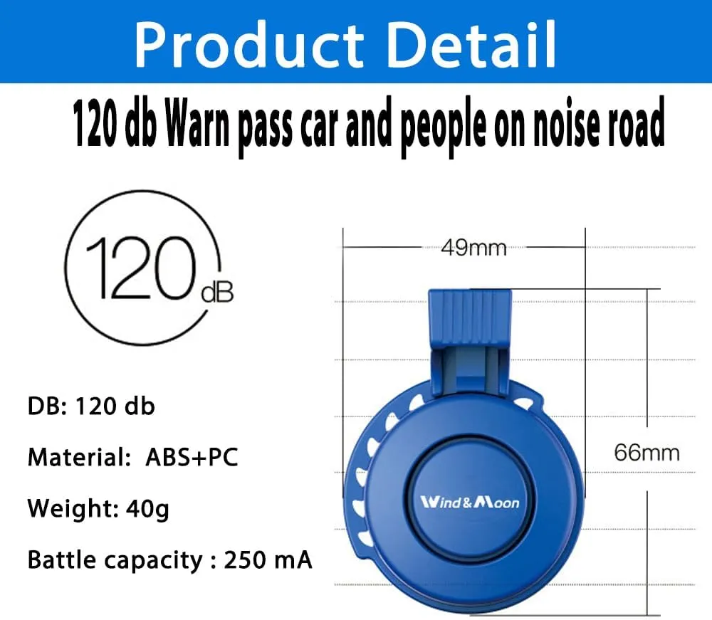 Electronic Bike Horn 120db Cycling Electric Bicycle Horn 4 Sound Modes with Rechargeable Battery Waterproof Bicycle Bell for Kids Boys Adults Mountain Bike/Adjustable
