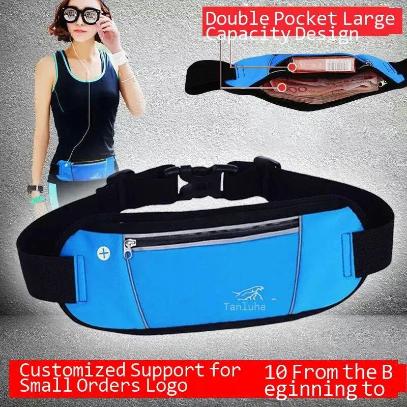 Fashionable outdoor sports waist bag ultra-thin, close fitting running mobile phone waist bag waterproof marathon equipment