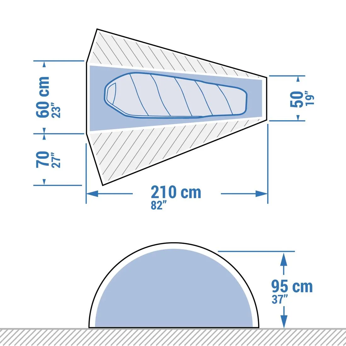 Free Standing Trekking Tent 1-person - Trek 900
