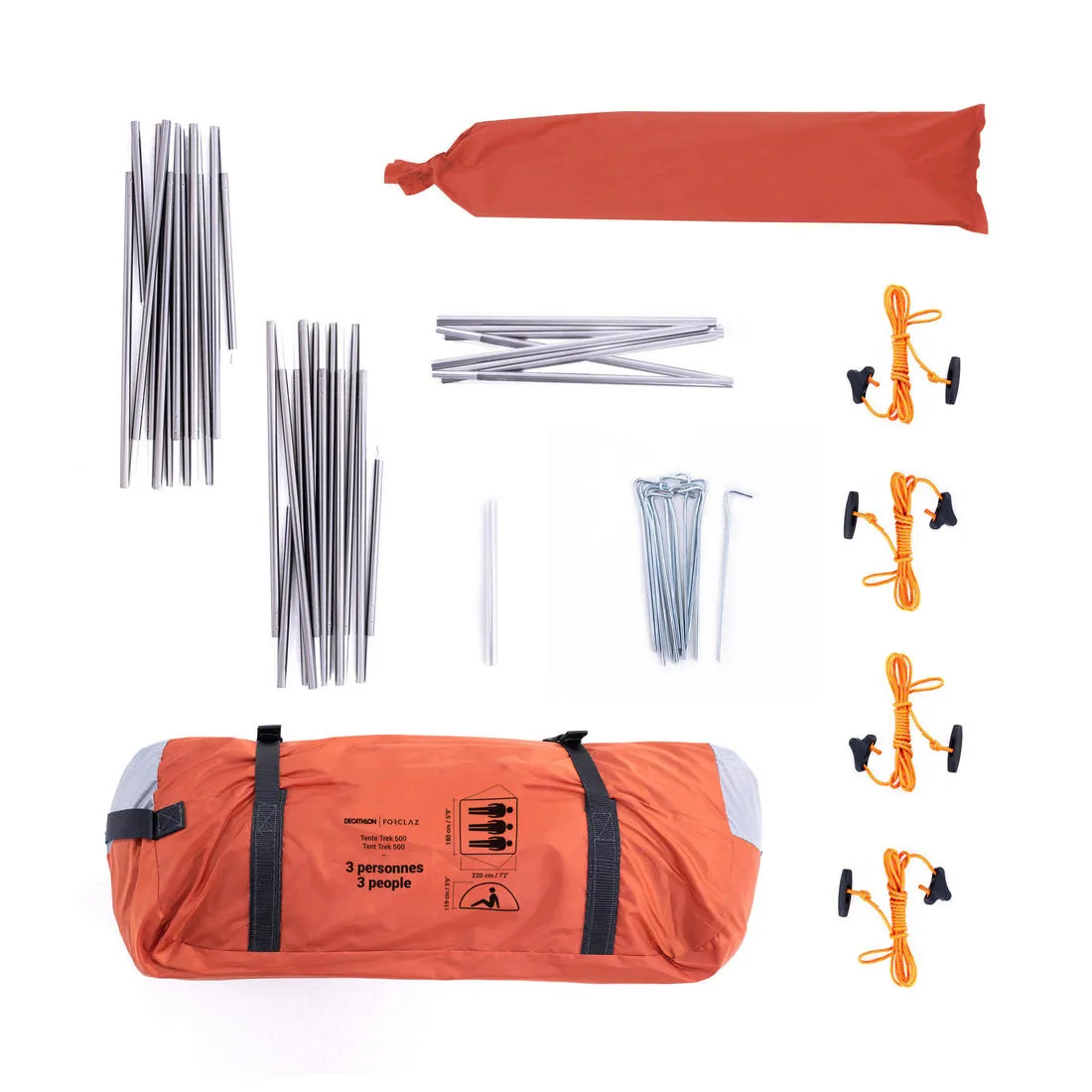 Freestanding Trekking Tent 3 Person - Trek 500