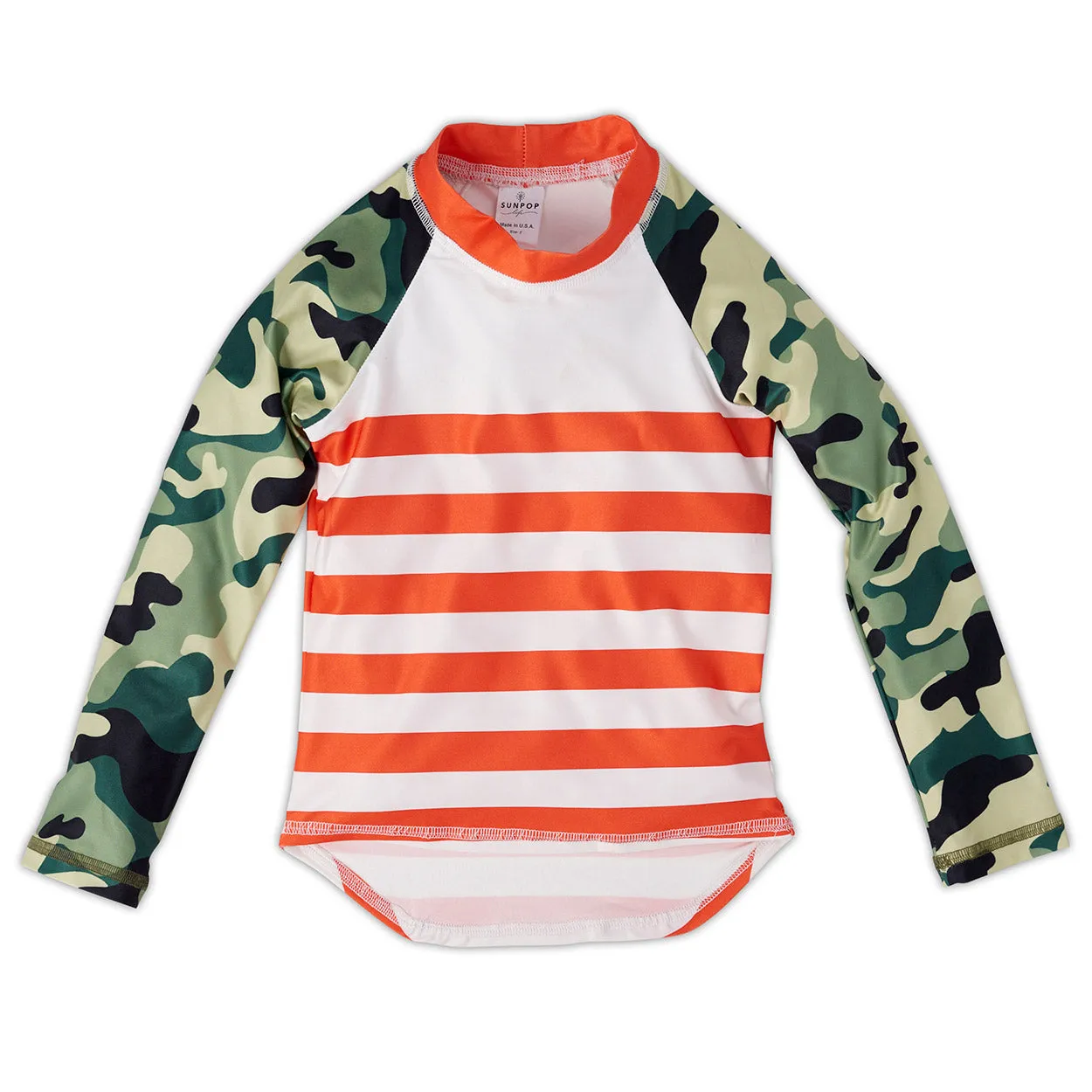 Green Camo 2pc Rash Guard Set UPF 50  for Girls