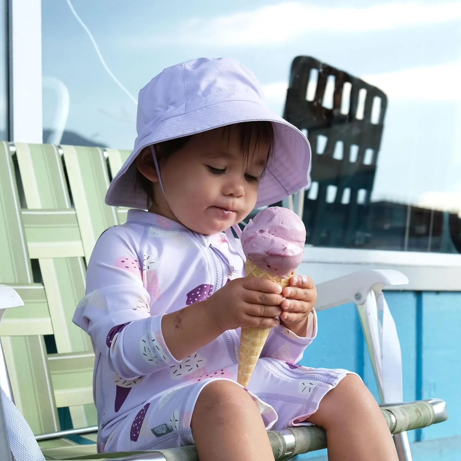 JAN & JUL Girls' Adjustable Water Resistant Bucket Sun-hat 50  UPF