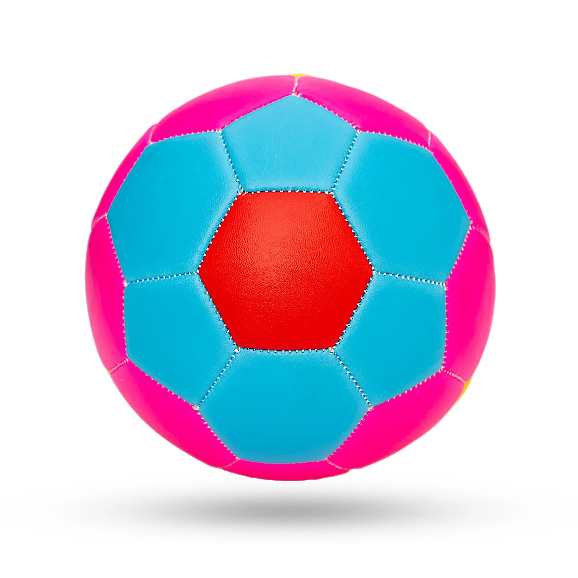 Kruzak Size 1 Machine Stitched Rainbow Colorful Mini Soccer Ball Toy for Toddlers and Kids Play