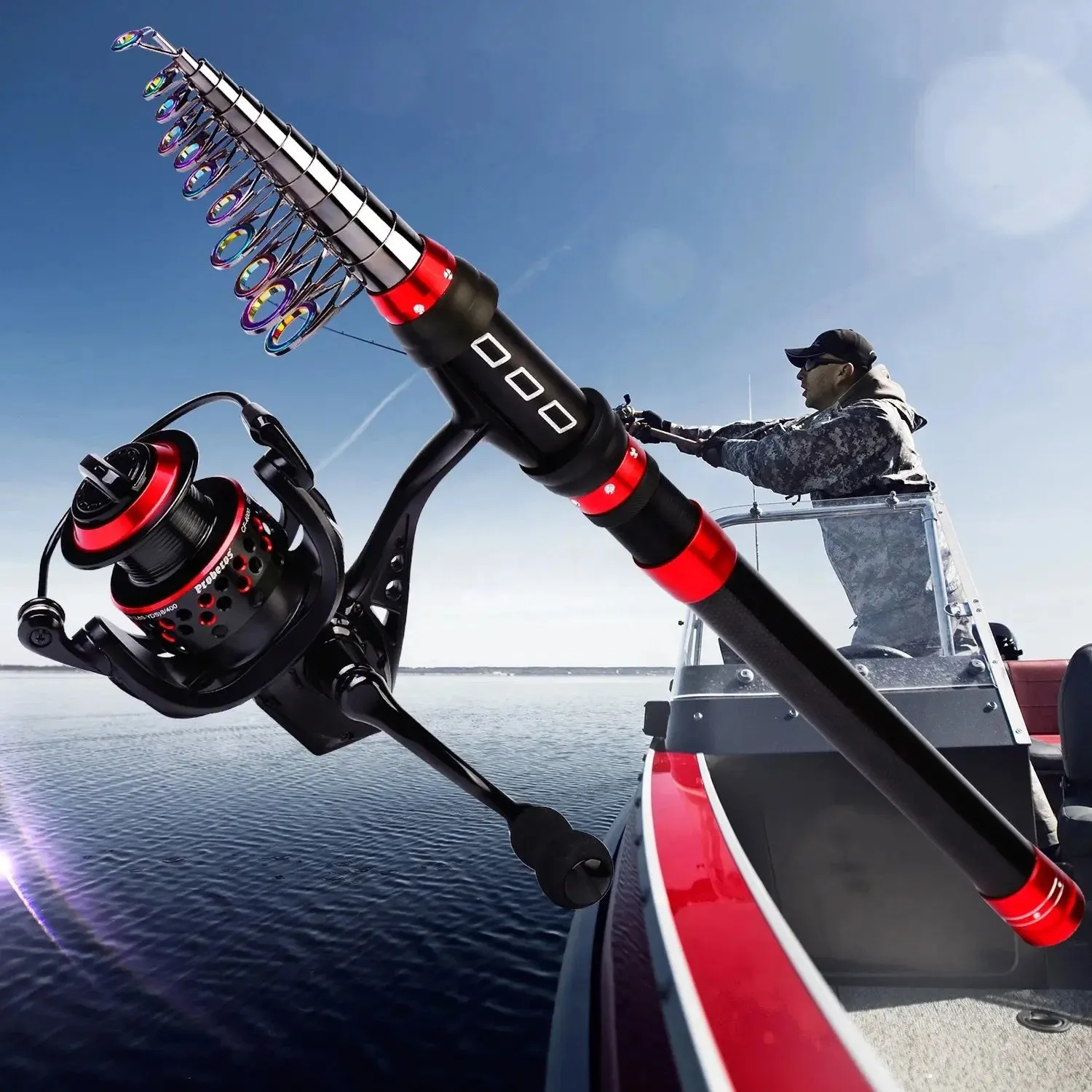 Lureswholesale® Telescopic Fishing Rod 2.1M -3.6M Hard Carbon