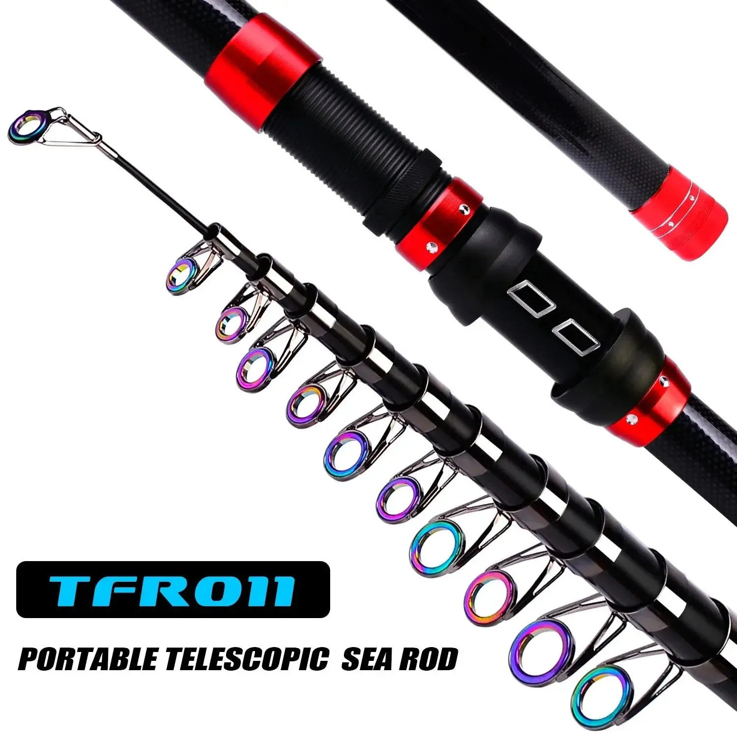 Lureswholesale® Telescopic Fishing Rod 2.1M -3.6M Hard Carbon