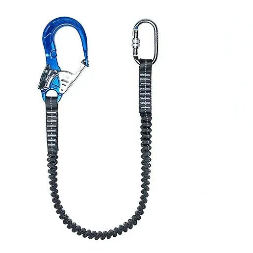 Outdoor High-altitude Work Anti-fall Safety Rope Double Hook with Buffer Bag Elastic Rope Set Electrician Protection Rope