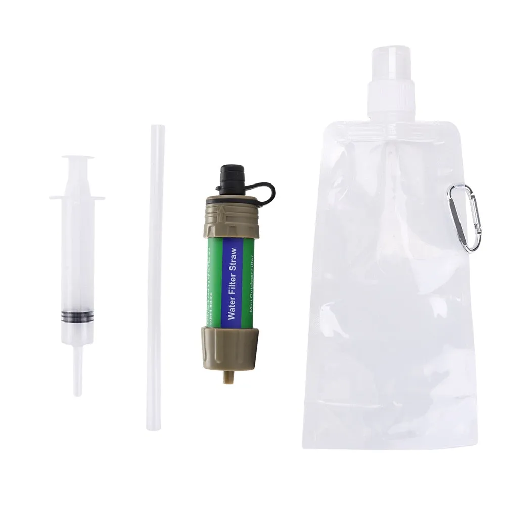 Outdoor Water Filter with Straw