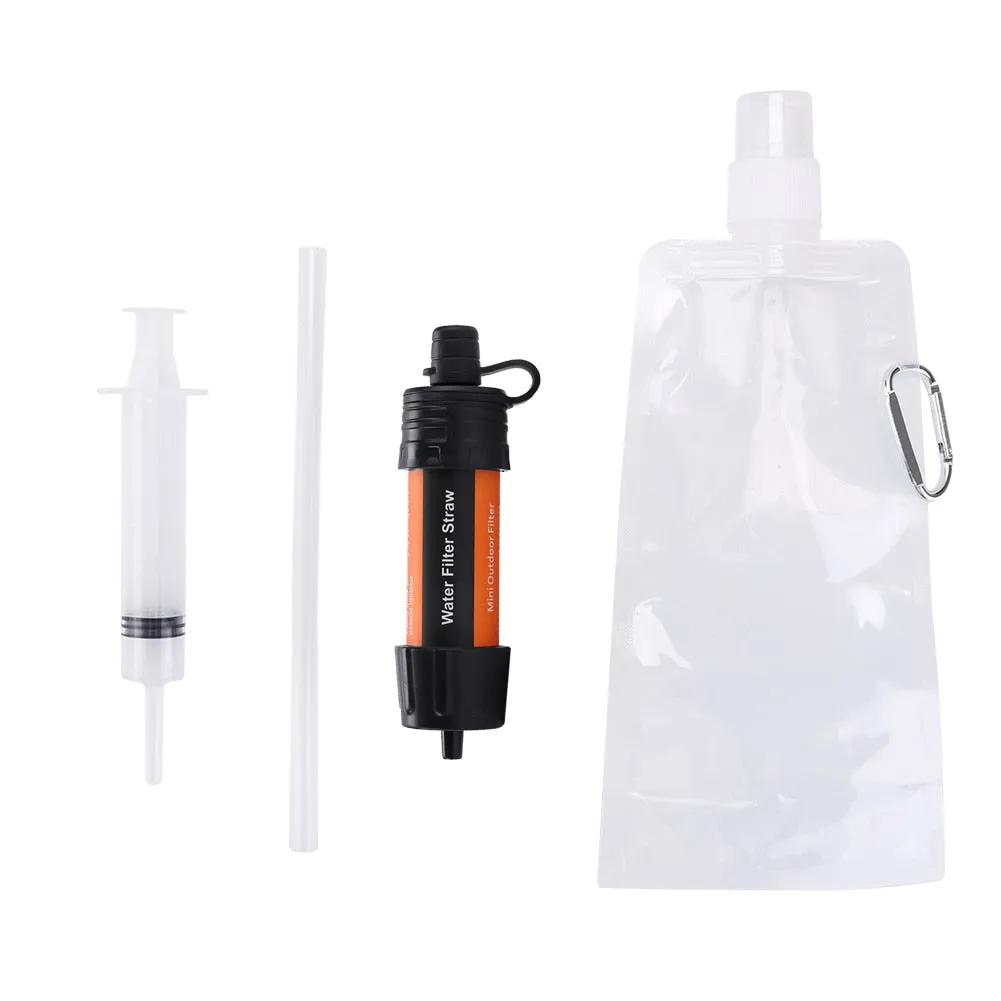 Outdoor Water Filter with Straw