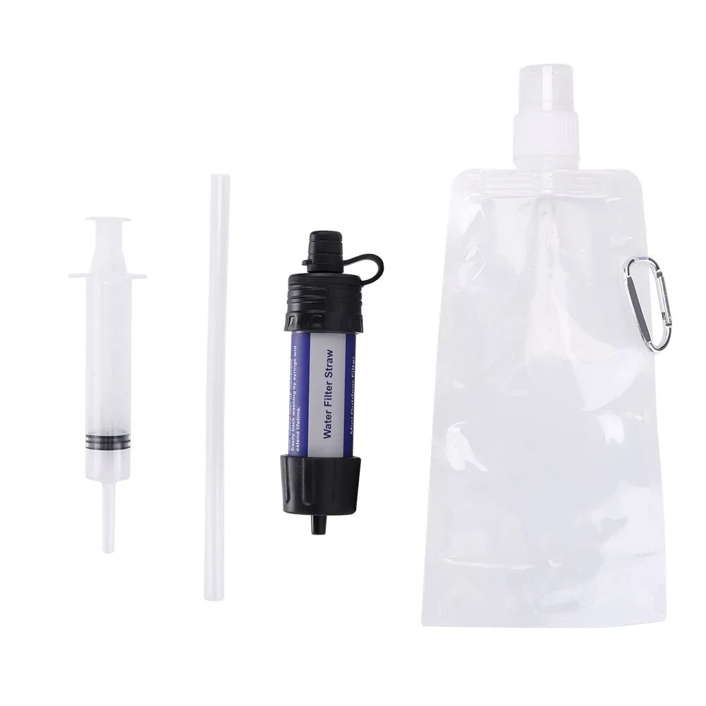 Outdoor Water Filter with Straw