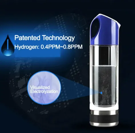 Portable USB Rechargeable Hydrogen Rich Water Ionizer Maker Bottle 500ML