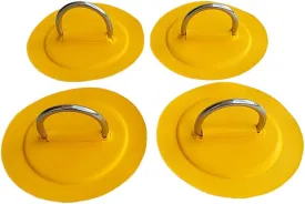 Set Of 4 Stainless Steel D Ring Pad Sticker Eye Plate Mounting Hook For SUP Stand Up Paddle Board