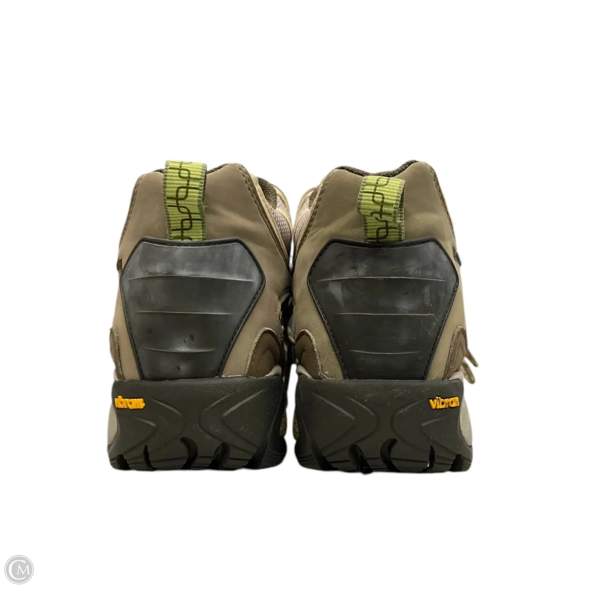Shoes Hiking By Merrell In Brown & Green, Size: 8
