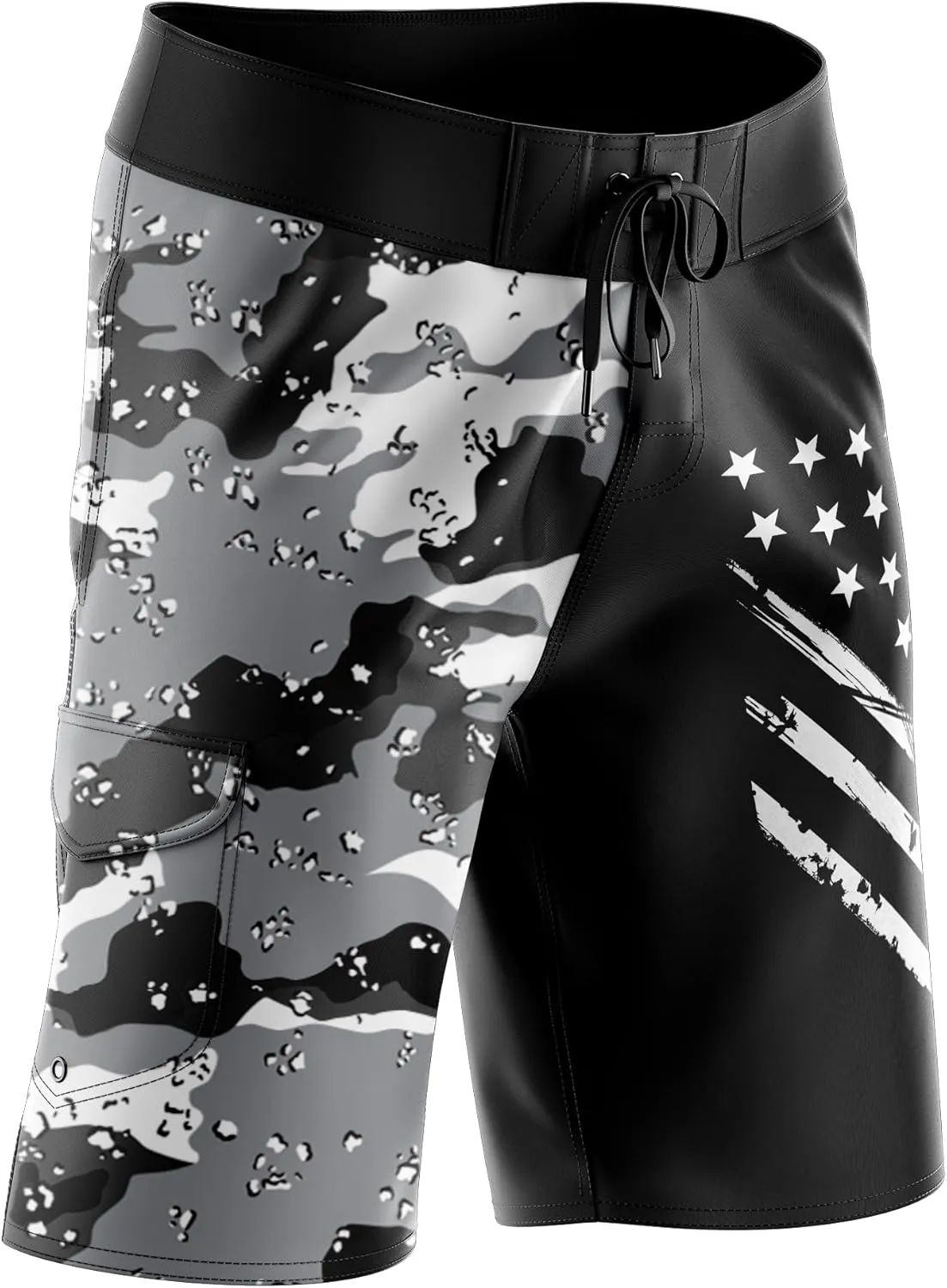 Tactical Pro Supply American Board Shorts - American Flag Board Shorts | Men's Swimwear, American Flag Swim Trunks w/Pockets