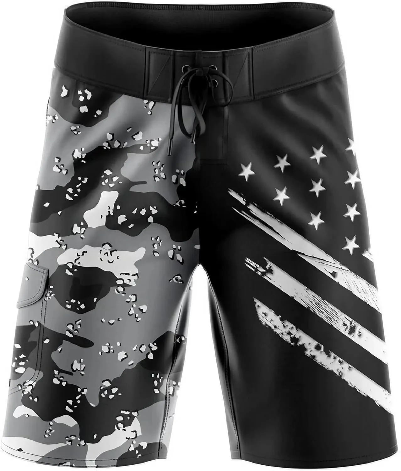 Tactical Pro Supply American Board Shorts - American Flag Board Shorts | Men's Swimwear, American Flag Swim Trunks w/Pockets