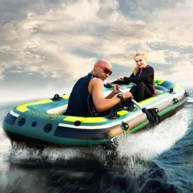 TEmkin Fishing Boats for Adults 2 Person, Inflatable Boat for Kids with Paddles, Inflatable Rafts for Fishing,Dinghy Kayak Rafts Raft Inflatable Kayak
