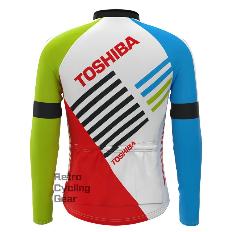 Toshiba Stripes Retro Long Sleeve Cycling Kit