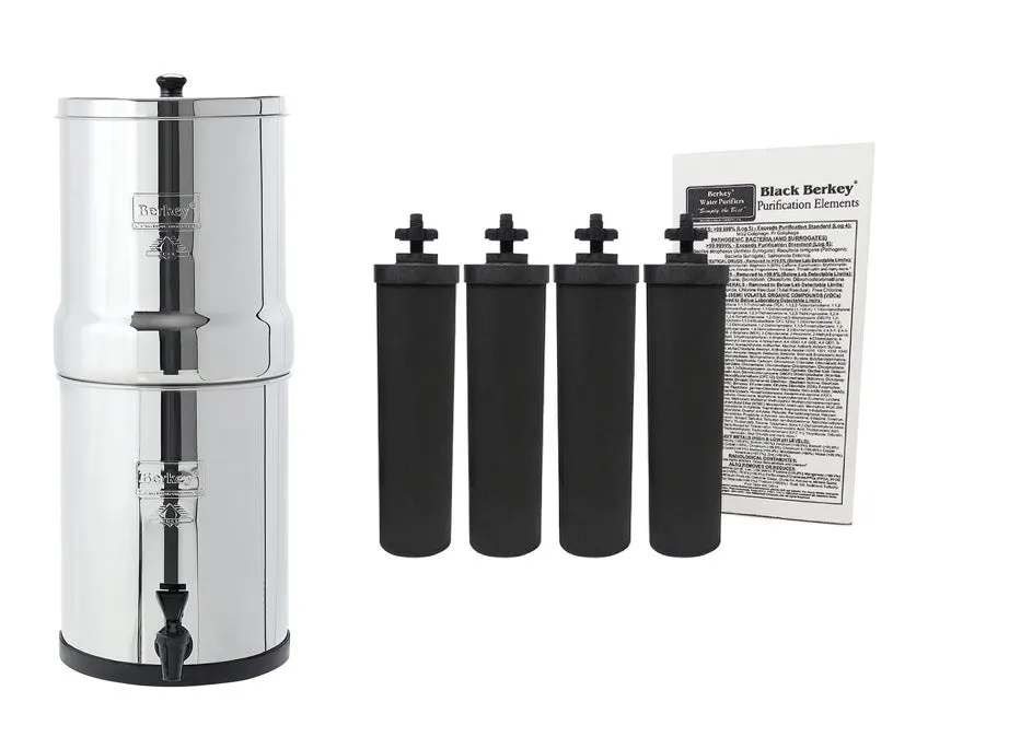 Travel Berkey Water Filter System 1.5 Gallon (5.7 liters) Capacity