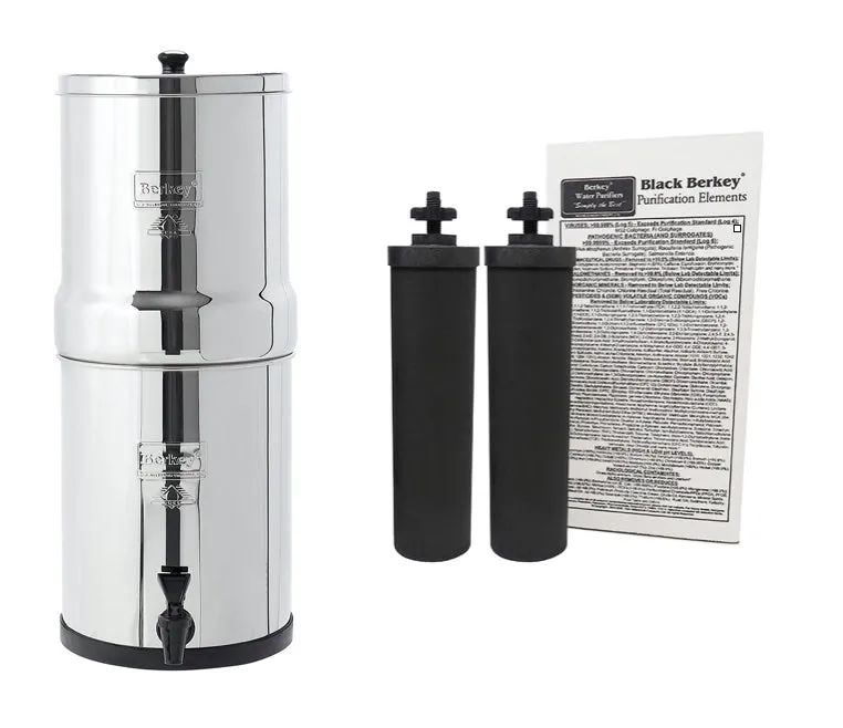 Travel Berkey Water Filter System 1.5 Gallon (5.7 liters) Capacity