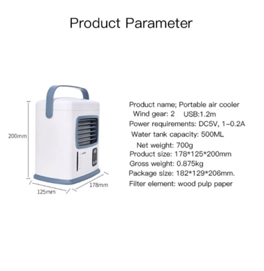 USB Air Conditioner Air Purifier and Humidifier