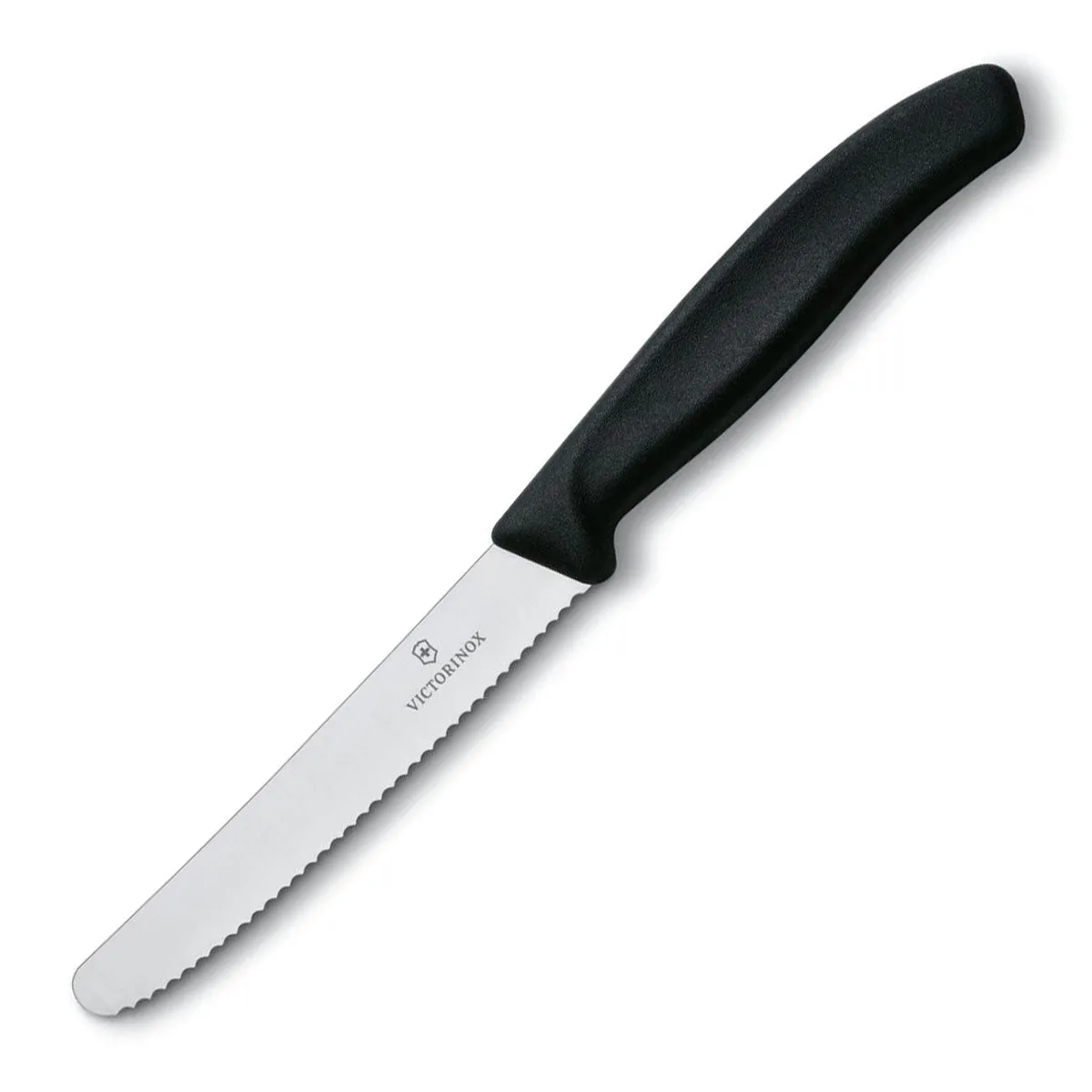 Victorinox VIC-6.7833.US3 Fibrox Pro Utility - Pillow Packs 4½" Serrated Round Blade ¾ Width at Handle Black
