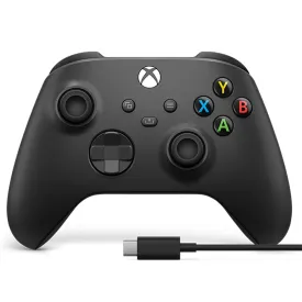 Xbox Wireless Gaming Controller   USB-C Cable (2025)  Carbon Black  Play on Xbox, Windows, Android, iOS, FireTV Sticks, Smart TVs, VR Headsets