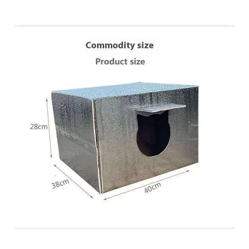 Yeknu Outdoor Cat House Pet Shelter Waterproof Cold Windproof Scratch-Resistant heatstroke Four Seasons Use Tent Dog Nest Warm House