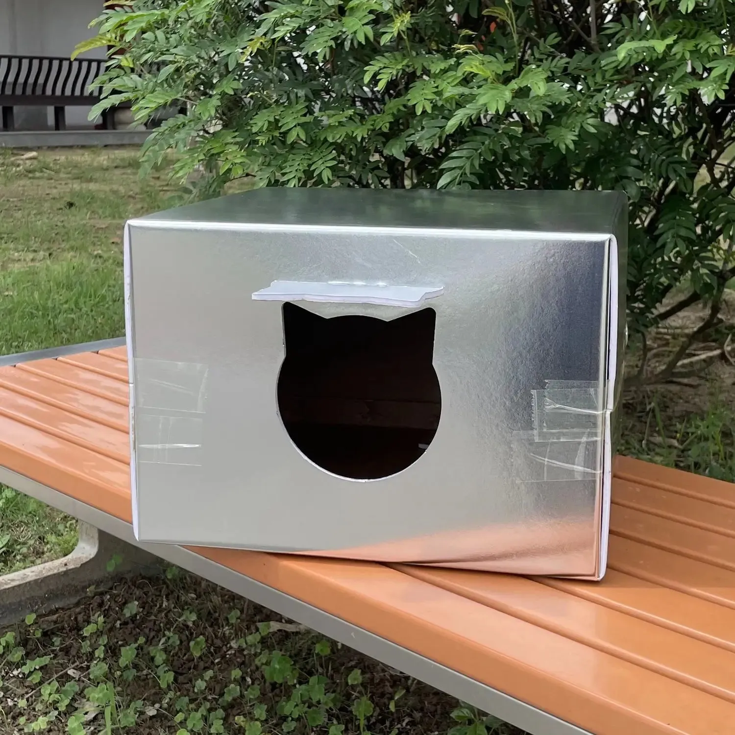 Yeknu Outdoor Cat House Pet Shelter Waterproof Cold Windproof Scratch-Resistant heatstroke Four Seasons Use Tent Dog Nest Warm House